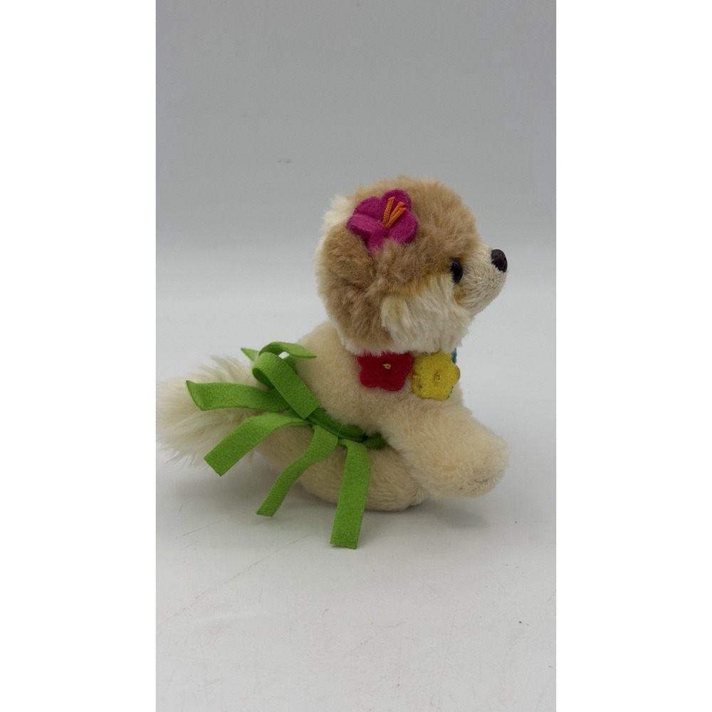 Gund Boo Worlds Cutest Dog Plush Hula Boo Skirt Stuffed Pomeranian Puppy Hawaii
